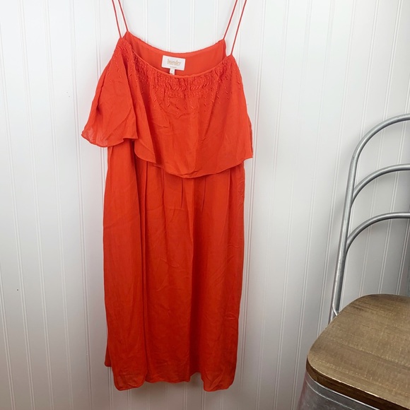 Laundry by Shelli Segal Tangerine Orange Shift Dress - Picture 3 of 10